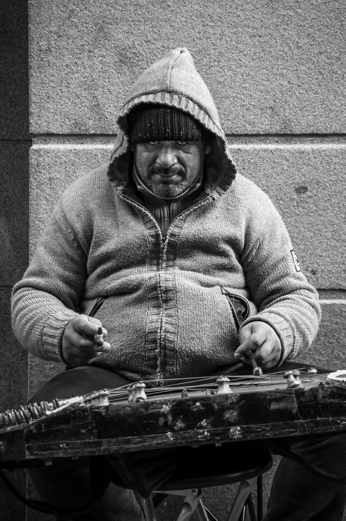 Street musician at Drottninggatan, Stockholm