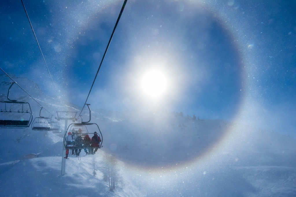 Natural halo in Argentiere
