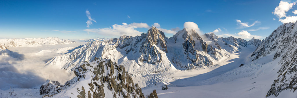 Panorama from top of Grands Montets